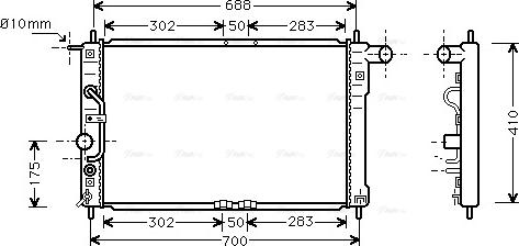 Ava Quality Cooling DWA2015 - Радиатор, охлаждение двигателя unicars.by