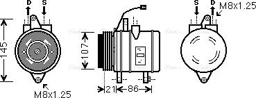 Ava Quality Cooling DWAK079 - Компрессор кондиционера unicars.by