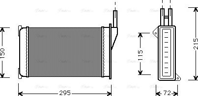 Ava Quality Cooling FD 6098 - Теплообменник, отопление салона unicars.by