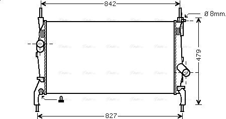 Ava Quality Cooling FDA2405 - Радиатор, охлаждение двигателя unicars.by