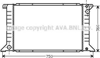 Ava Quality Cooling FD 2170 - Радиатор, охлаждение двигателя unicars.by