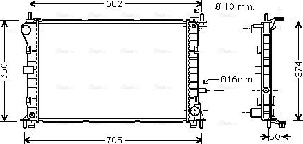 Ava Quality Cooling FD 2379 - Радиатор, охлаждение двигателя unicars.by