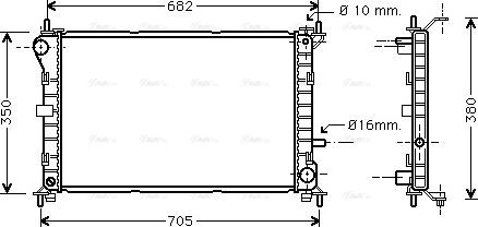 Ava Quality Cooling FD 2264 - Радиатор, охлаждение двигателя unicars.by