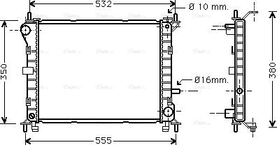 Ava Quality Cooling FD 2263 - Радиатор, охлаждение двигателя unicars.by