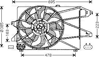 Ava Quality Cooling FD 7504 - Вентилятор, охлаждение двигателя unicars.by