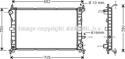 Ava Quality Cooling FDA2264 - Радиатор, охлаждение двигателя unicars.by