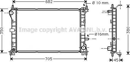 Ava Quality Cooling FDA2265 - Радиатор, охлаждение двигателя unicars.by