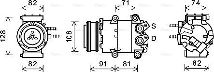 Ava Quality Cooling FDAK498 - Компрессор кондиционера unicars.by