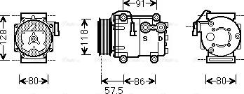 Ava Quality Cooling FDAK451 - Компрессор кондиционера unicars.by