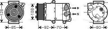 Ava Quality Cooling FDAK415 - Компрессор кондиционера unicars.by