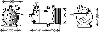 Ava Quality Cooling FDAK417 - Компрессор кондиционера unicars.by