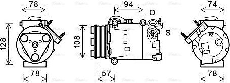 Ava Quality Cooling FDAK482 - Компрессор кондиционера unicars.by