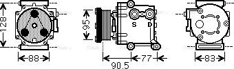 Ava Quality Cooling FDAK434 - Компрессор кондиционера unicars.by