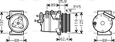 Ava Quality Cooling FD K433 - Компрессор кондиционера unicars.by