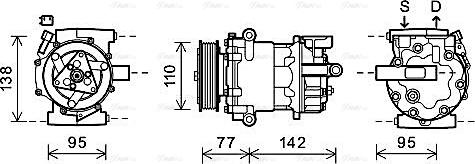 Ava Quality Cooling FDAK470 - Компрессор кондиционера unicars.by