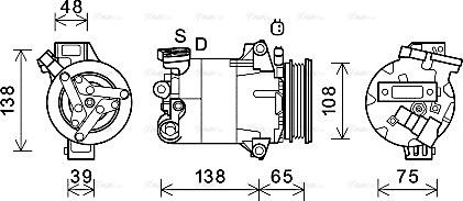 Ava Quality Cooling FDAK595 - Компрессор кондиционера unicars.by