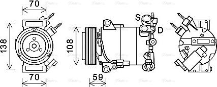 Ava Quality Cooling FDAK586 - Компрессор кондиционера unicars.by