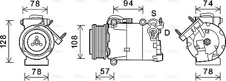 Ava Quality Cooling FDAK587 - Компрессор кондиционера unicars.by