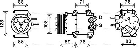 Ava Quality Cooling FDAK571 - Компрессор кондиционера unicars.by