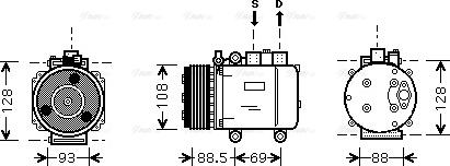 Ava Quality Cooling FDAK174 - Компрессор кондиционера unicars.by