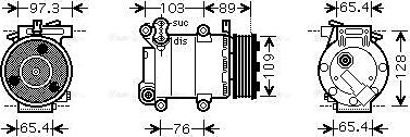 Ava Quality Cooling FDAK391 - Компрессор кондиционера unicars.by