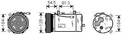 Ava Quality Cooling FDAK307 - Компрессор кондиционера unicars.by