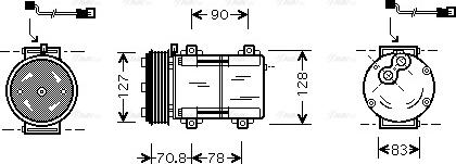 Ava Quality Cooling FDAK281 - Компрессор кондиционера unicars.by