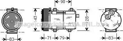 Ava Quality Cooling FD K279 - Компрессор кондиционера unicars.by