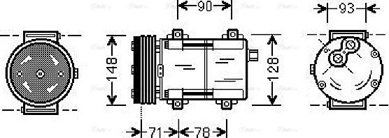 Ava Quality Cooling FDAK277 - Компрессор кондиционера unicars.by