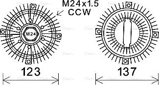 Ava Quality Cooling FDC449 - Сцепление, вентилятор радиатора unicars.by