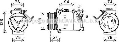 Ava Quality Cooling FDK450 - Компрессор кондиционера unicars.by