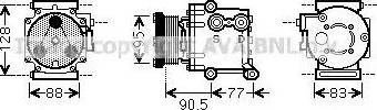 Ava Quality Cooling FD K434 - Компрессор кондиционера unicars.by