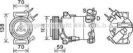 Ava Quality Cooling FDK586 - Компрессор кондиционера unicars.by