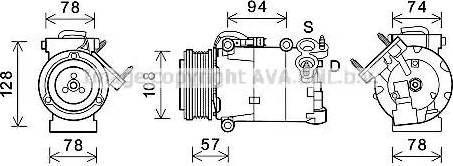 Ava Quality Cooling FDK587 - Компрессор кондиционера unicars.by