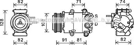 Ava Quality Cooling FDK570 - Компрессор кондиционера unicars.by