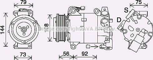 Ava Quality Cooling FDK636 - Компрессор кондиционера unicars.by