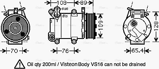 Ava Quality Cooling FD K392 - Компрессор кондиционера unicars.by