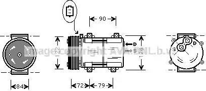 Ava Quality Cooling FD K351 - Компрессор кондиционера unicars.by