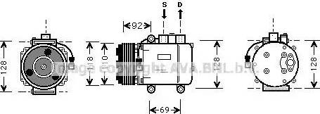 Ava Quality Cooling FDK357 - Компрессор кондиционера unicars.by