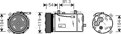 Ava Quality Cooling FD K306 - Компрессор кондиционера unicars.by