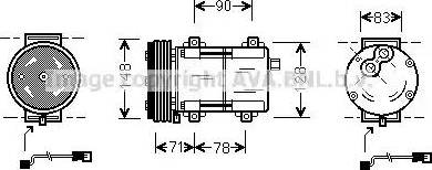 Ava Quality Cooling FD K283 - Компрессор кондиционера unicars.by