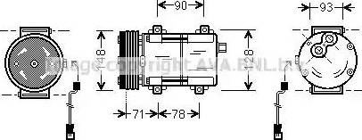 Ava Quality Cooling FD K277 - Компрессор кондиционера unicars.by