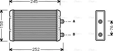 Ava Quality Cooling FTA6220 - Теплообменник, отопление салона unicars.by