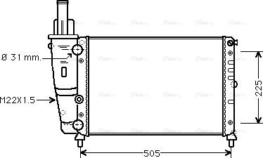 Ava Quality Cooling FTA2138 - Радиатор, охлаждение двигателя unicars.by