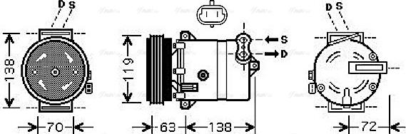 Ava Quality Cooling FTAK334 - Компрессор кондиционера unicars.by