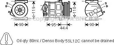 Ava Quality Cooling FTK457 - Компрессор кондиционера unicars.by