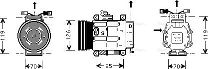 Ava Quality Cooling FT K048 - Компрессор кондиционера unicars.by