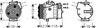 Ava Quality Cooling FT K384 - Компрессор кондиционера unicars.by