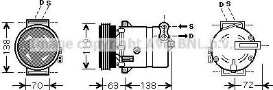 Ava Quality Cooling FT K334 - Компрессор кондиционера unicars.by