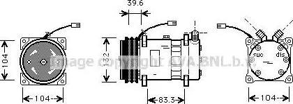 Ava Quality Cooling FT K372 - Компрессор кондиционера unicars.by